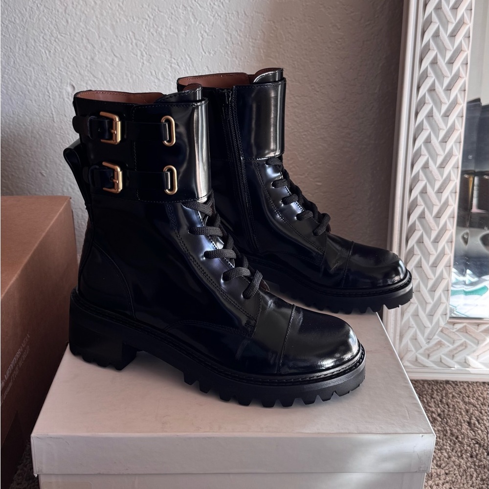 See by Chloe Mallory Biker Ankle Boot